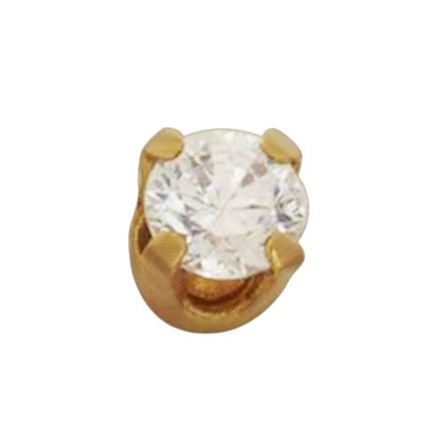 Inverness - 2mm Cirkónia, Aranyozott, 1pár