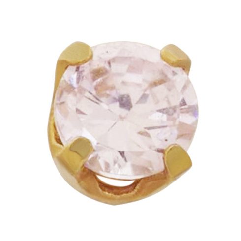 Inverness - 3mm Rózsaszín Jég, Aranyozott, 1pár(Várható beérkezés:2025.05.30)