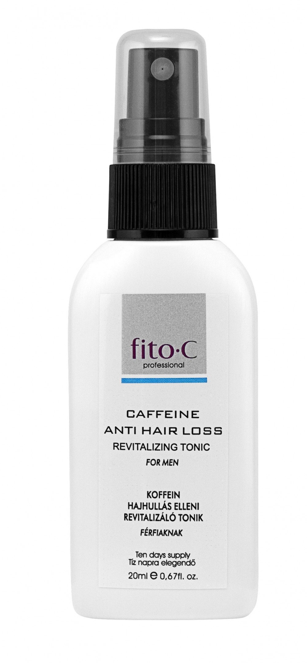 fito.C - Caffeine Anti Hair Loss Revitalizing Tonic for Men - Koffein Hajhullás Elleni Revitalizáló Tonik Férfiaknak, 20ml - TESZTER